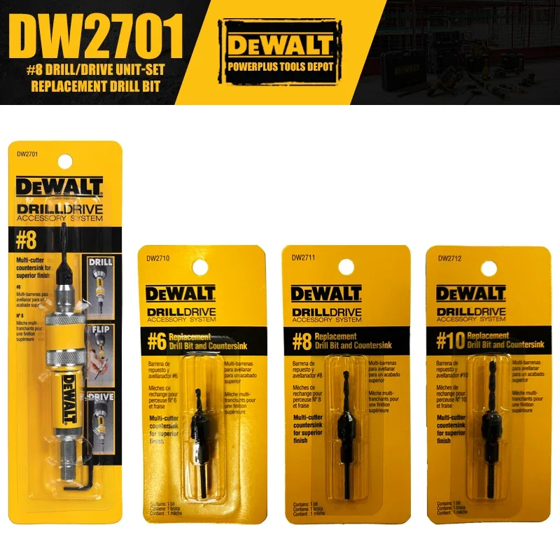 DEWALT DW2700 DW2701 DW2702 Набор 3в1 Привод для сверла Столяр Сменное сверло Сенковка Аксессуары для электроинструментов