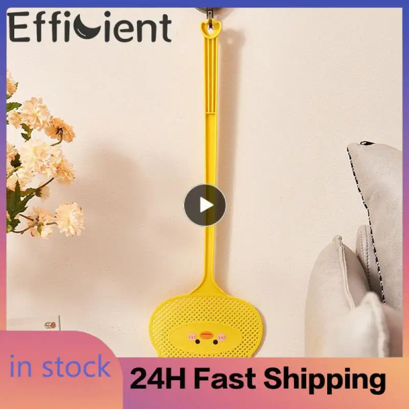 

Cute Long Handle Flyswatter Pendable Elastic Flyswatter Cartoon Mosquito Swatter Fly Swatter Swatter Durable Plastic Fly Swatter