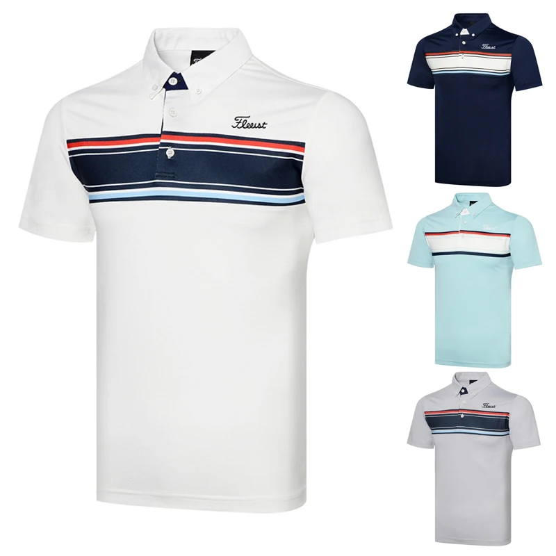 

2022 new golf clothing men's short sleeve breathable quick drying sweat wicking polo shirt sports casual shirt