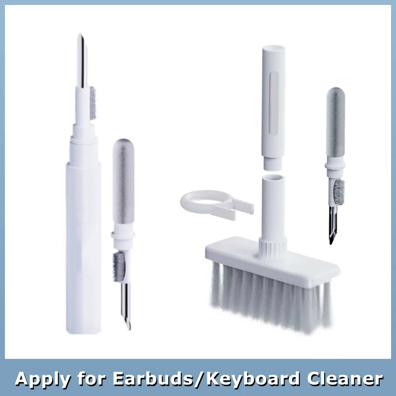 

3in1 Multifunction Keyboard Cleaning Brush Pods3 Earphone Keycap Puller Cleaner Wireless Earbuds Duster for Airpods 3 2 Pro