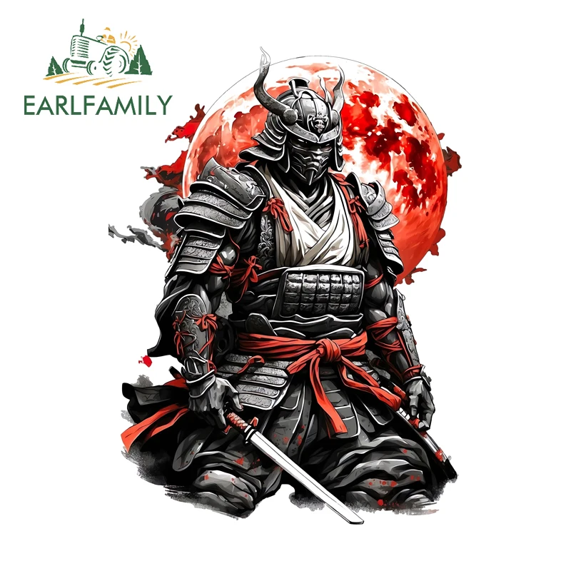 

Автомобильные наклейки EARLFAMILY в японском самурайском стиле, абстрактные гоночные наклейки для дрифта, интересные принты, защита для дверей автомобиля