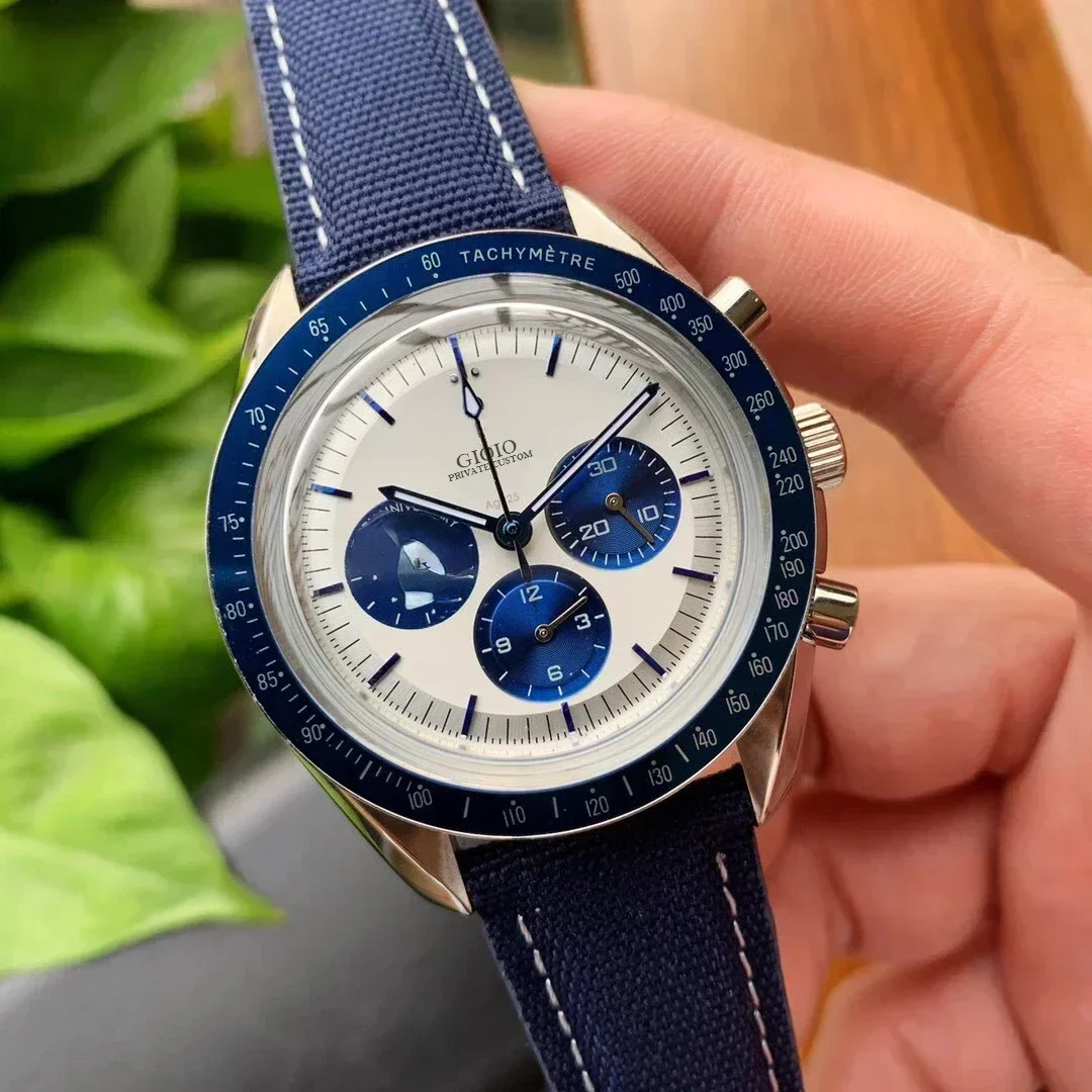 Роскошные мужские автоматические механические часы из нержавеющей стали синий