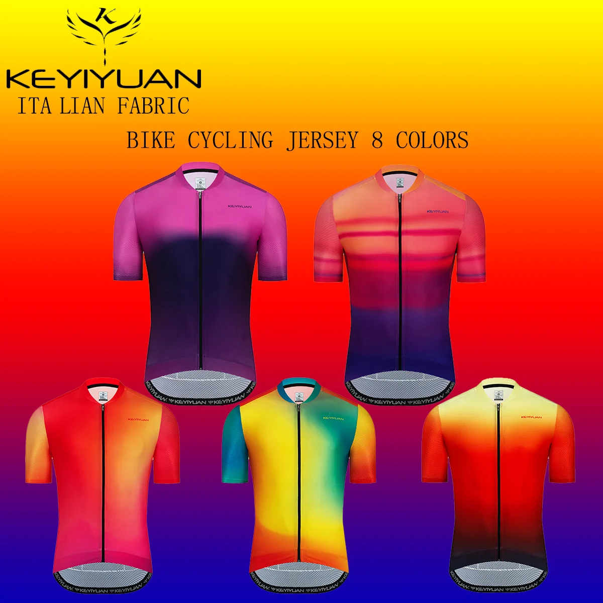 

KEYIYUAN 2022 Mountain Bike Jersey Tops Men Short Sleeve Cycling Shirt Road Bicycle Wear Mtb Clothing Maillot Cyclisme Femme