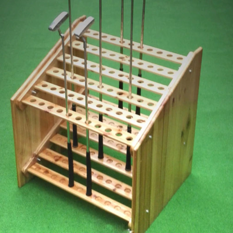 

wood material golf club stand holder
