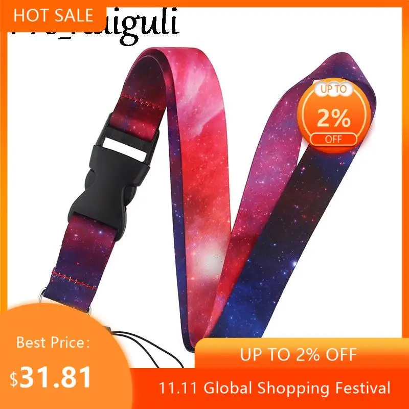 

30 шт. огромное Звездная ночь неба в тумане с вытяжным шнуром для Ключ Телефон классный шейный ремешок для Камера свисток удостоверение личн...