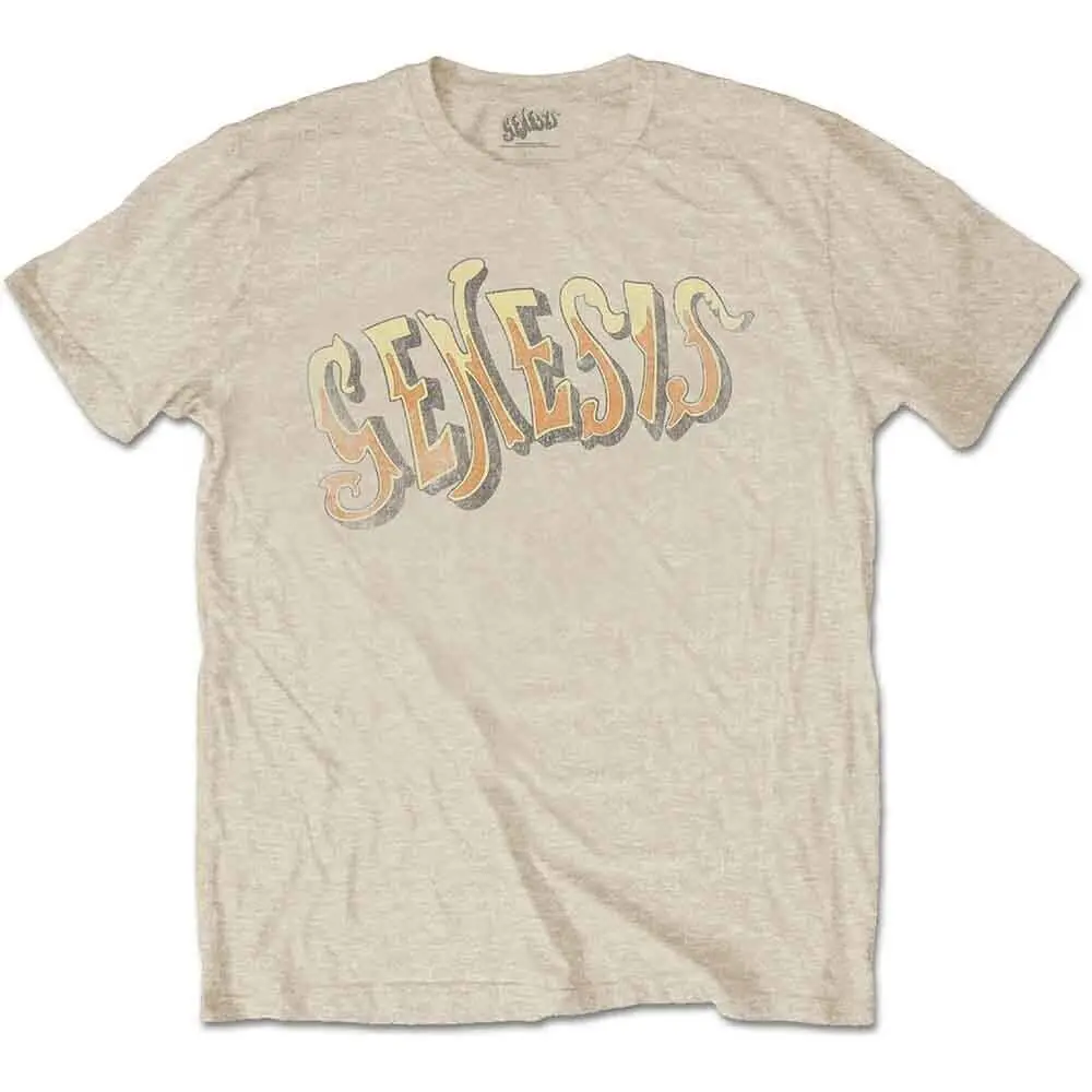 Genesis винтажный логотип Золотой Мужская футболка