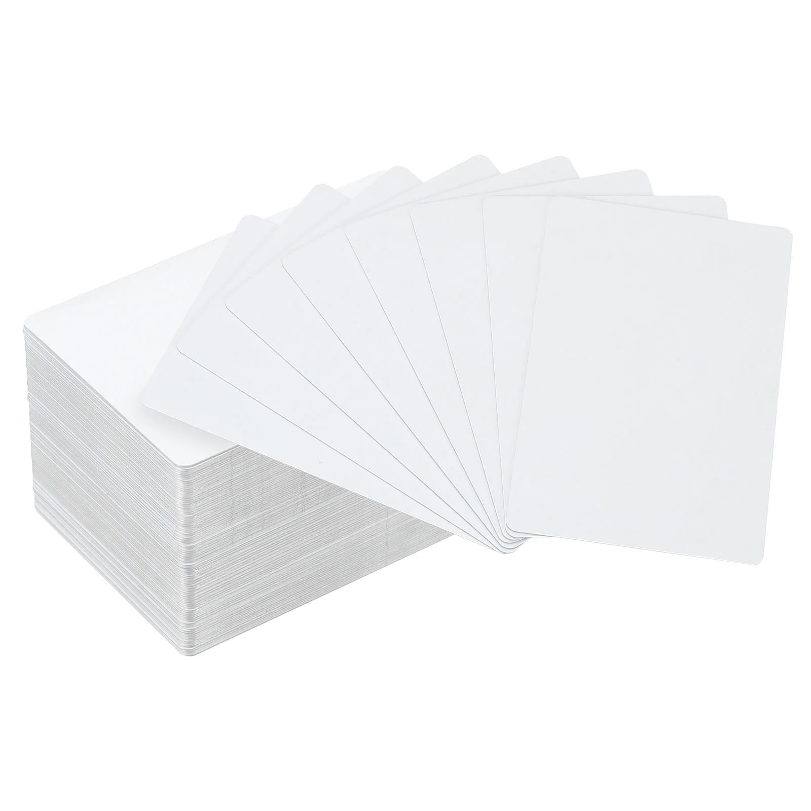 Металлические визитные карточки из алюминия, белые/серебристые