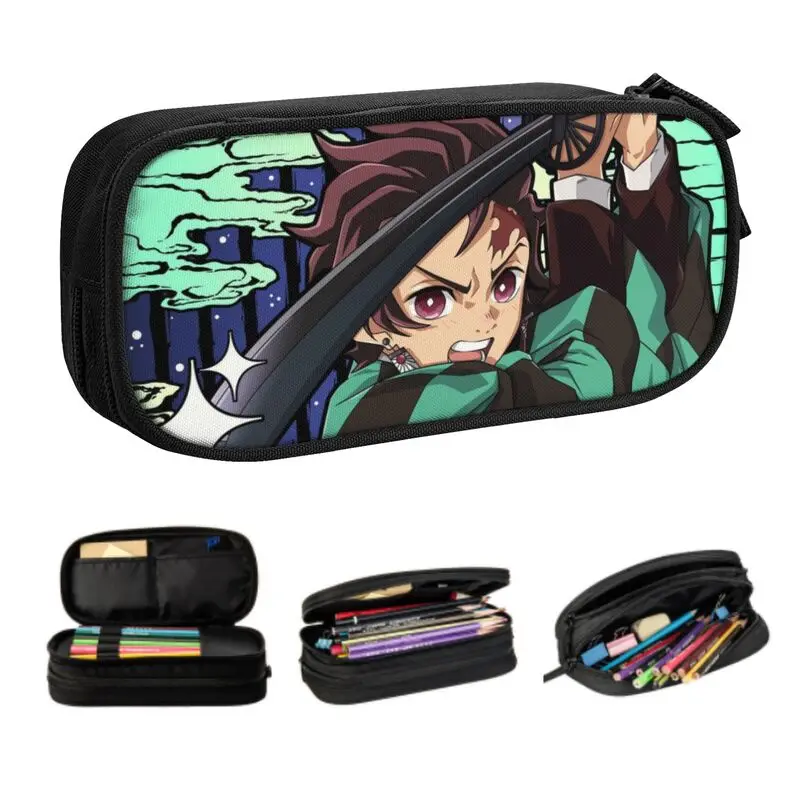 

Tnajiros Sword Demon Slayer Cute Pencil Cases Boy Girl Large Capacity Anime Kimetsu No Yaiba Pencil Pouch Student School