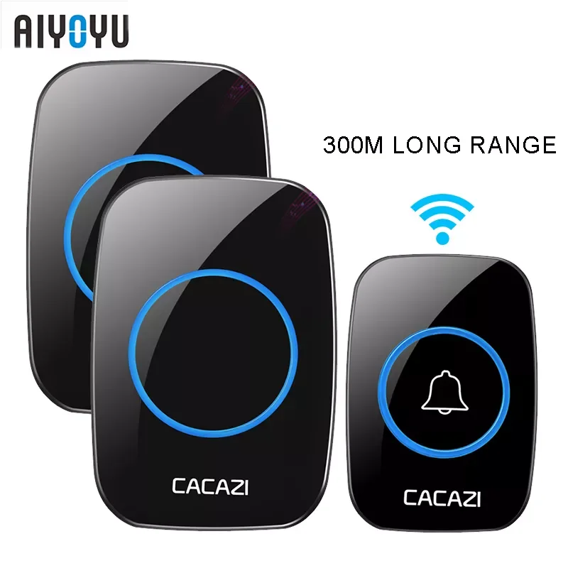 

Smart Doorbell Wireless Waterproof Doorbell 300m Range Home Intelligent Door Bell Chime 1 2 Button 1 2 3 Receiver US EU UK Plug