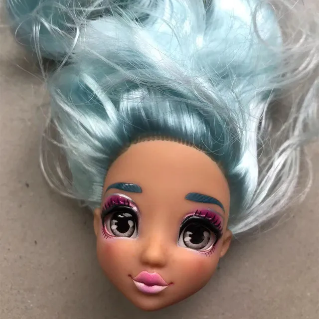 Красочные головки для кукол с блестящими глазами детали белые фиолетовые