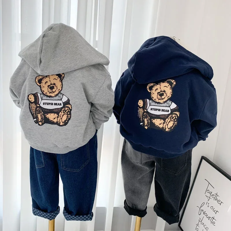 Зимние весенние толстовки и свитшоты для маленьких мальчиков девочек хлопковые