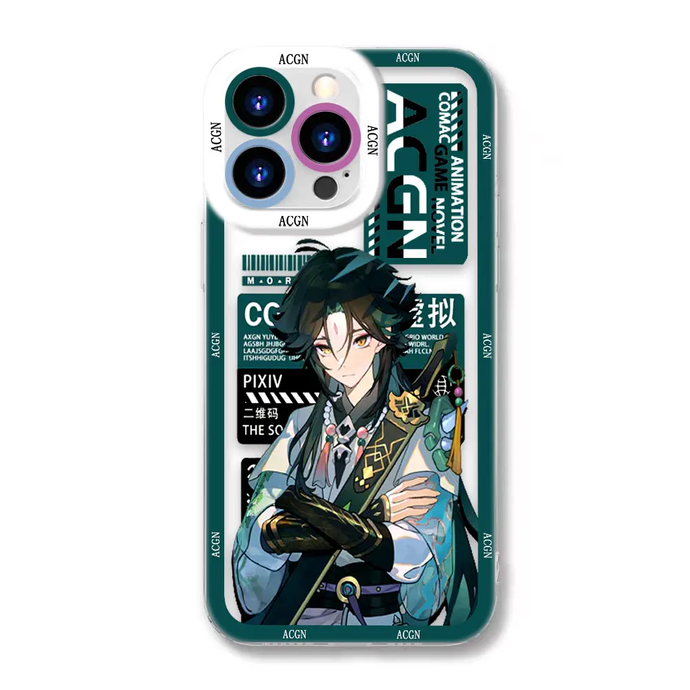 Прозрачный чехол ACGN Dan Heng Honkai для Xiaomi Redmi Note 13 12 12S 11 11T 11S 10 9 10S 9S Pro Max Plus