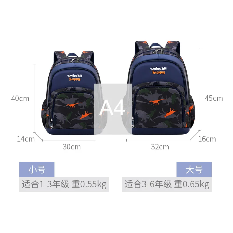 2022 New School Bags For Boys Girls Gifts Primary Student Shoulder Orthopedic Backpack Large Capacity Light Grade 1-6 Mochila