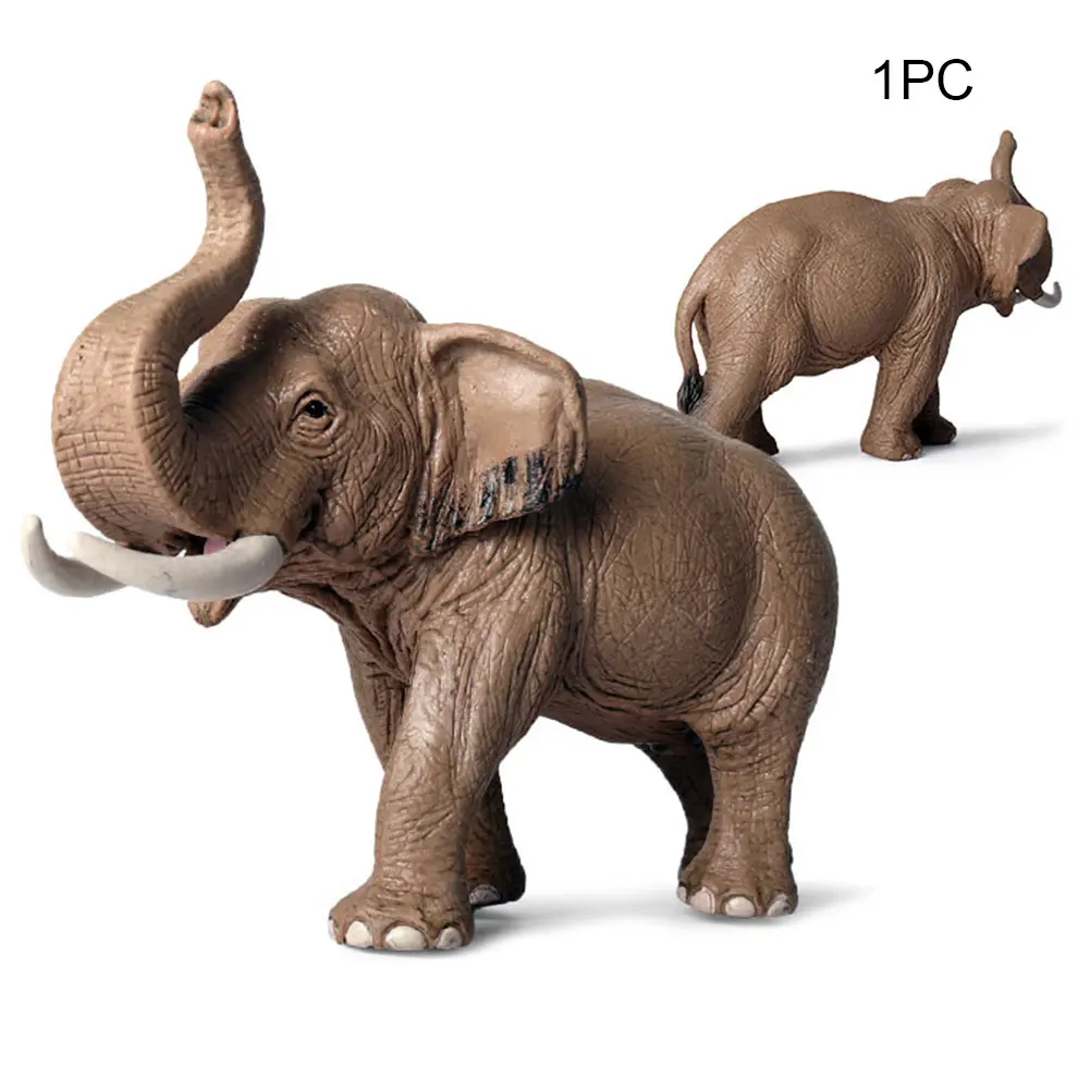 

Настольная пластиковая статуэтка в форме животного, домашний декор, модель, подарок, статуэтка слона, детская игрушка, декоративная фигурка, офис, ярко