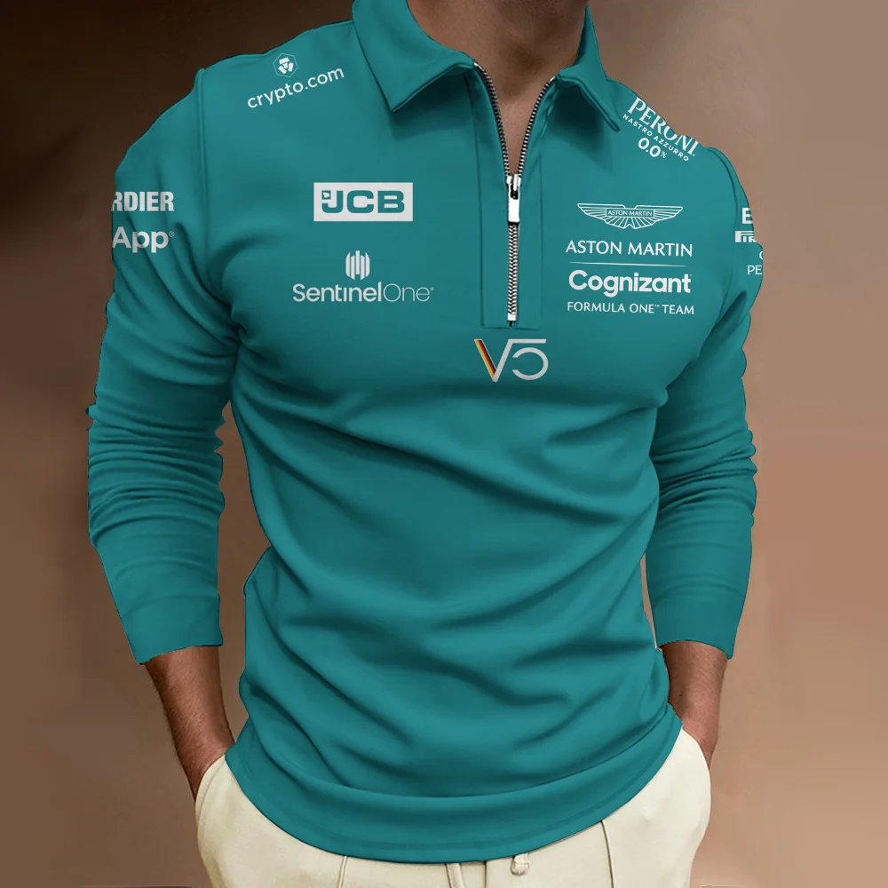 

Aston Martin Cognizant F1 2022 Official Team Polo - Women F1 Formula One Racing Uniform New Team Sports Green T-shirt for Men