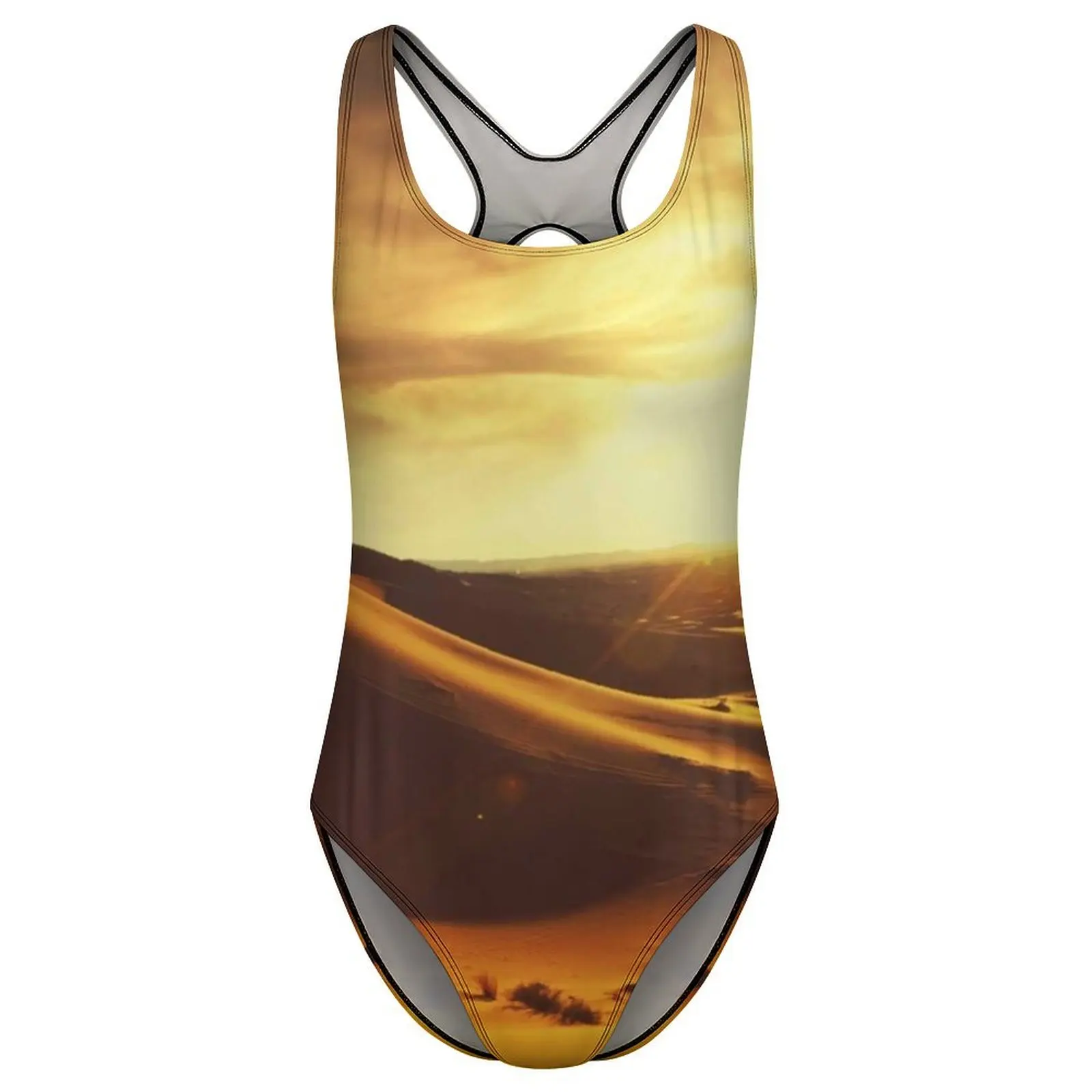 Фото Купальник Sahara Desert Golden Sunset Push Up Купальники Цельный купальный костюм для серфинга Купальники Сексуальные пляжные наряды большого размера №3