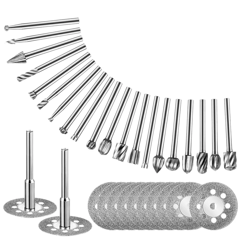

Набор насадок для сверления, комплект из 20 твердосплавных насадок для резьбы по дереву, гравировки, сверления