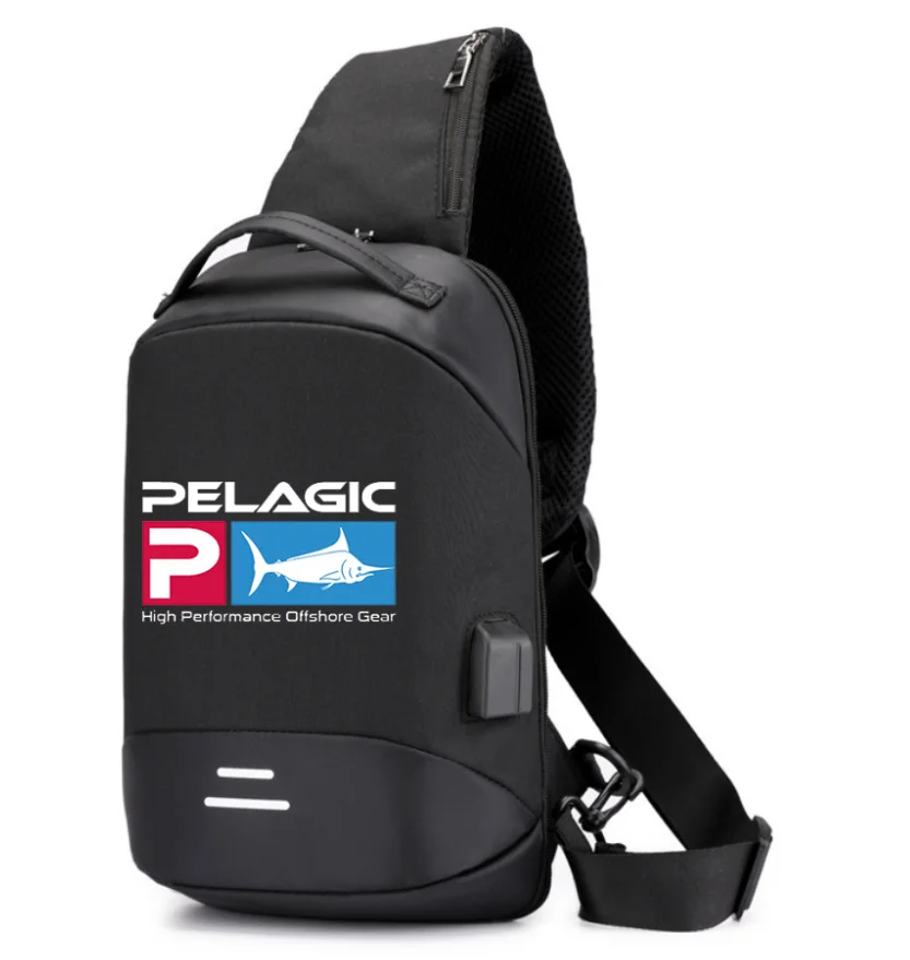 

2023 NEW Men Shoulder PELAGIC Icar logo Hiking Backpack Nylon Outdoor Camping Trekking Chest Sling Bag