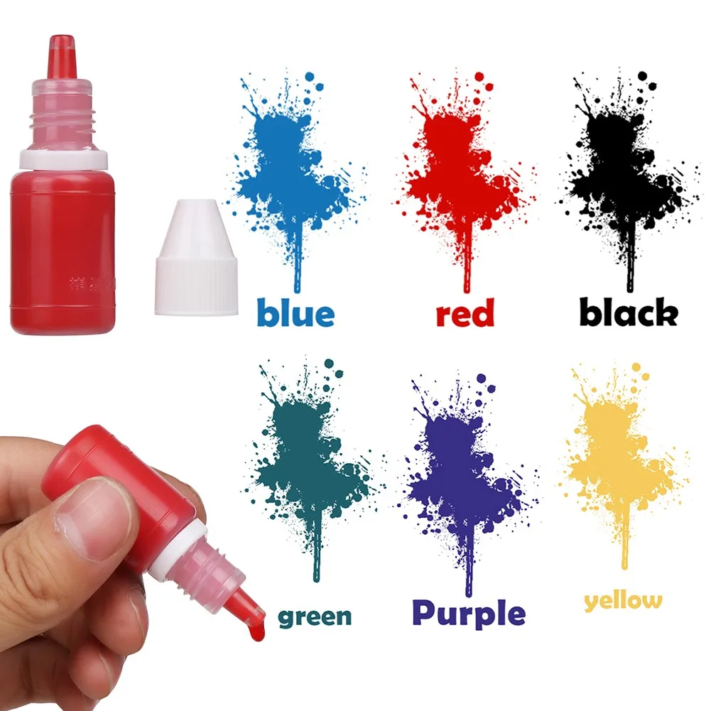 

10ml Flash Refill Ink Stamping Ink Inking For Photosensitive Seal Stamp Oil Stamping Machine DIY Office Supplies