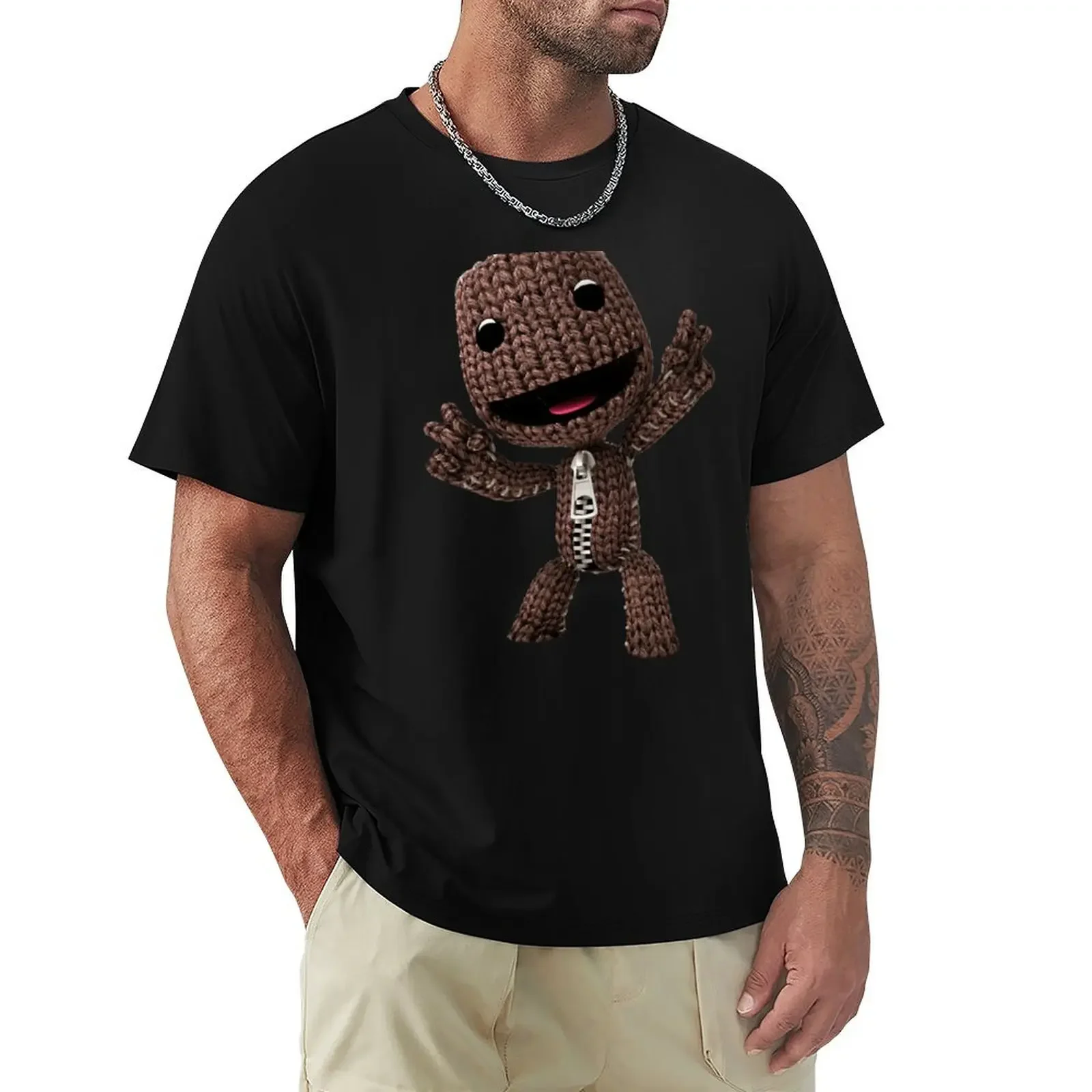 LBP Sackboy футболка винтажная аниме рубашка оверсайз летняя одежда мужские футболки