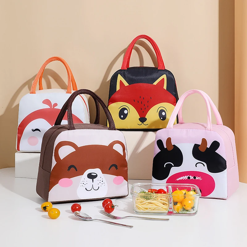 

Portable Lunch Bag Cute Children Dinosaur Animals Waterproof Food Warmer Lunch Box Insulated Bag Food Storage Bags Kids School