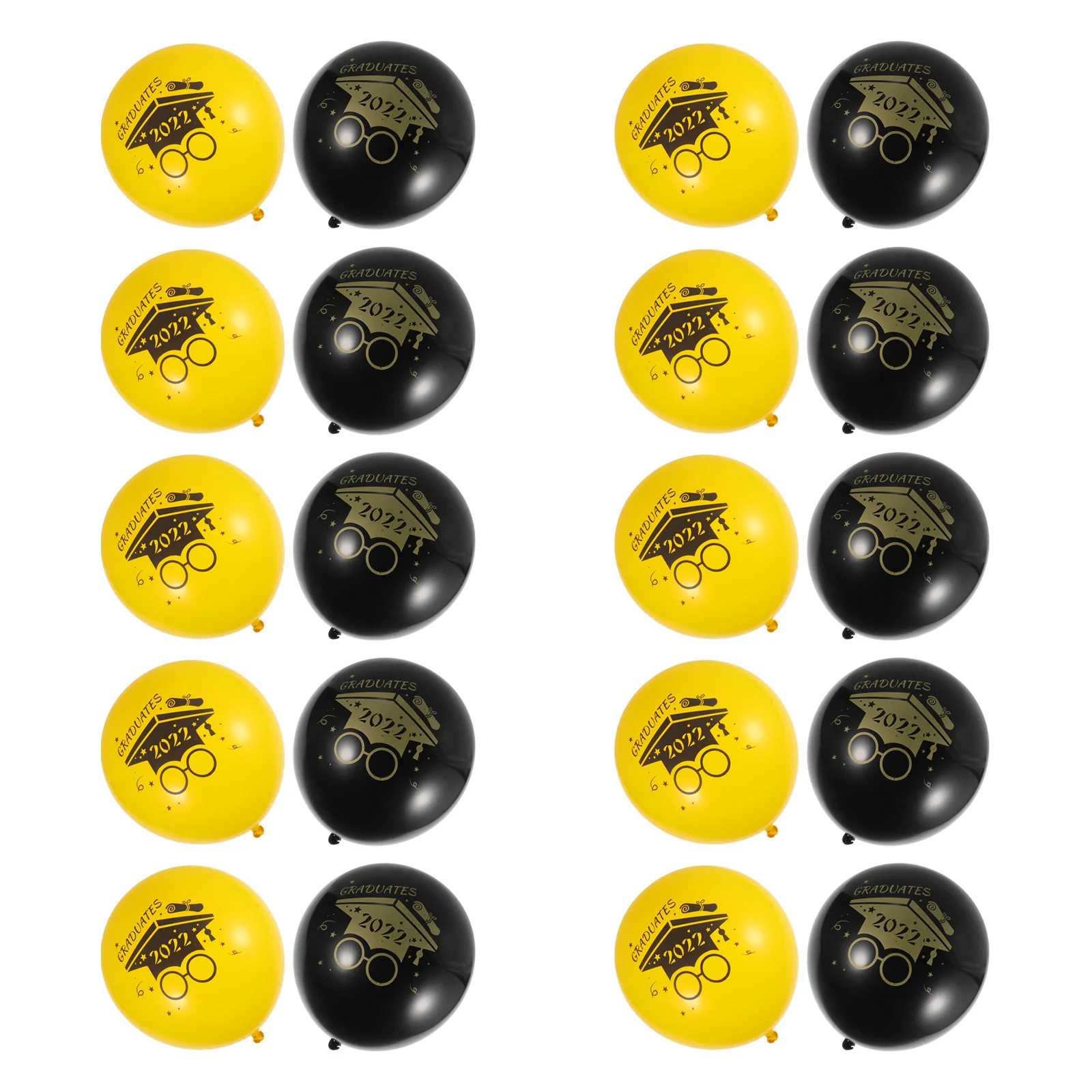 

20pcs Doctorial Hat Pattern Balloons Latex Balloons Graduation Party Layout Props