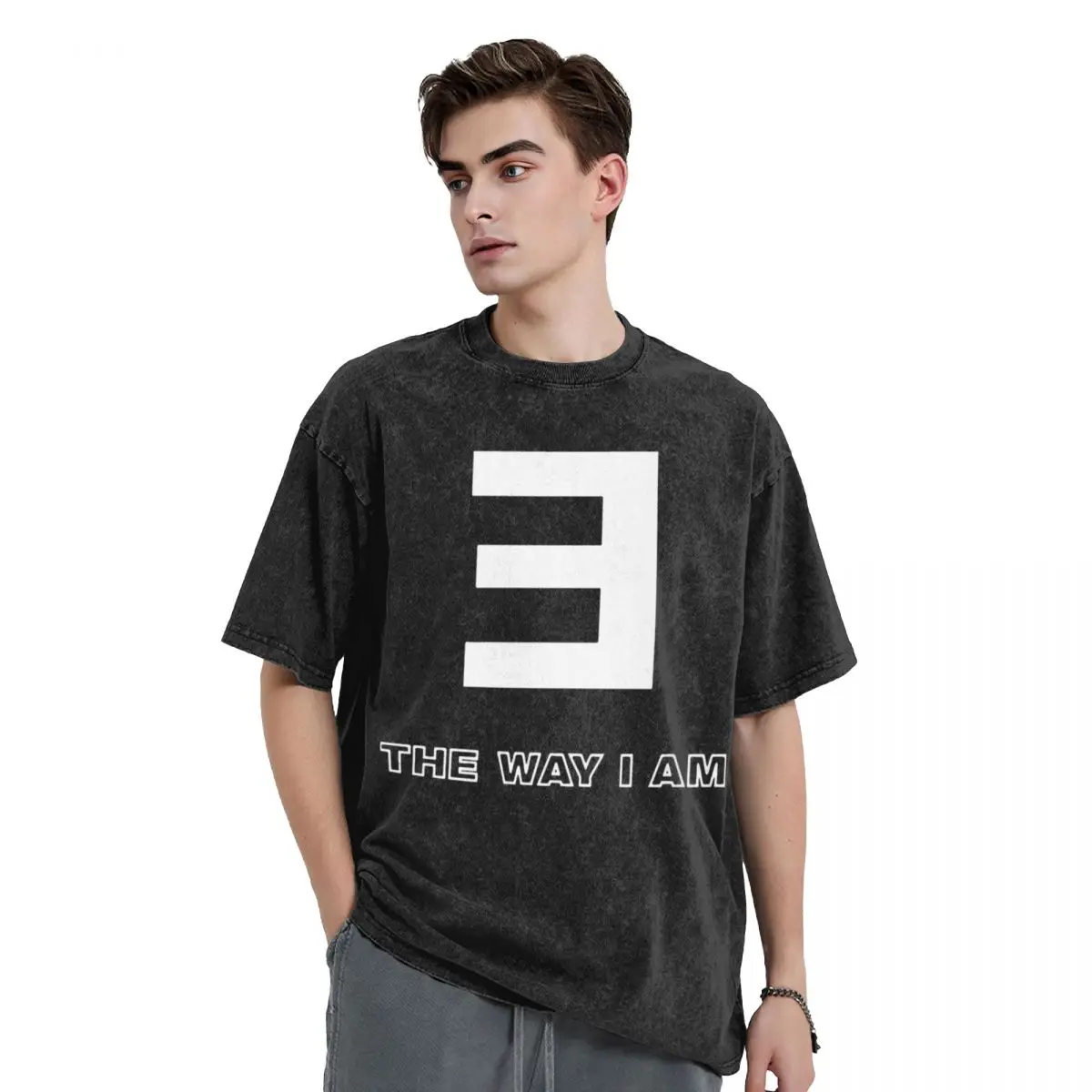 Футболка Eminem Merch The Way I Am Washed мужская повседневная футболка в уличном стиле летняя