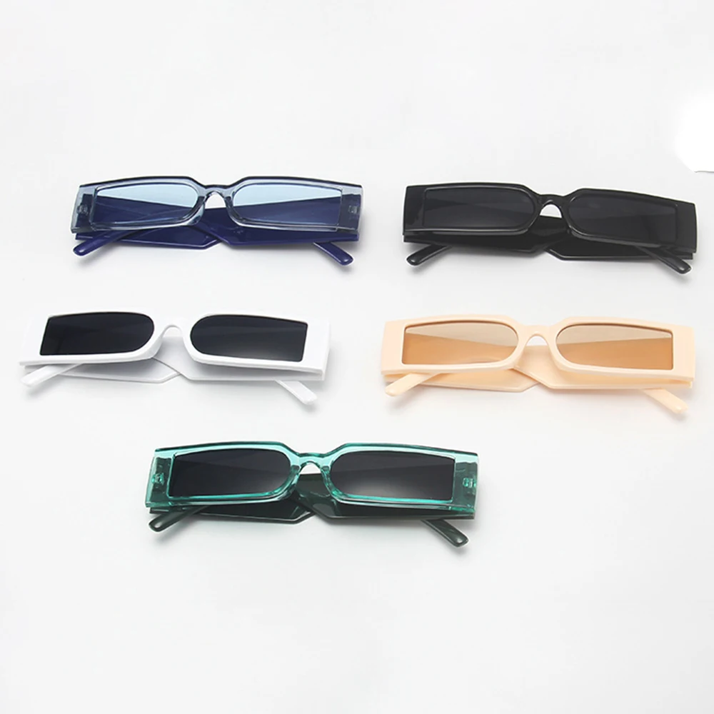 

Personality Sunglasses Small Square Glasses Retro Wide Leg Decorative Sunglasses Fashion Rectangle New Colorful Sunglasses 2022