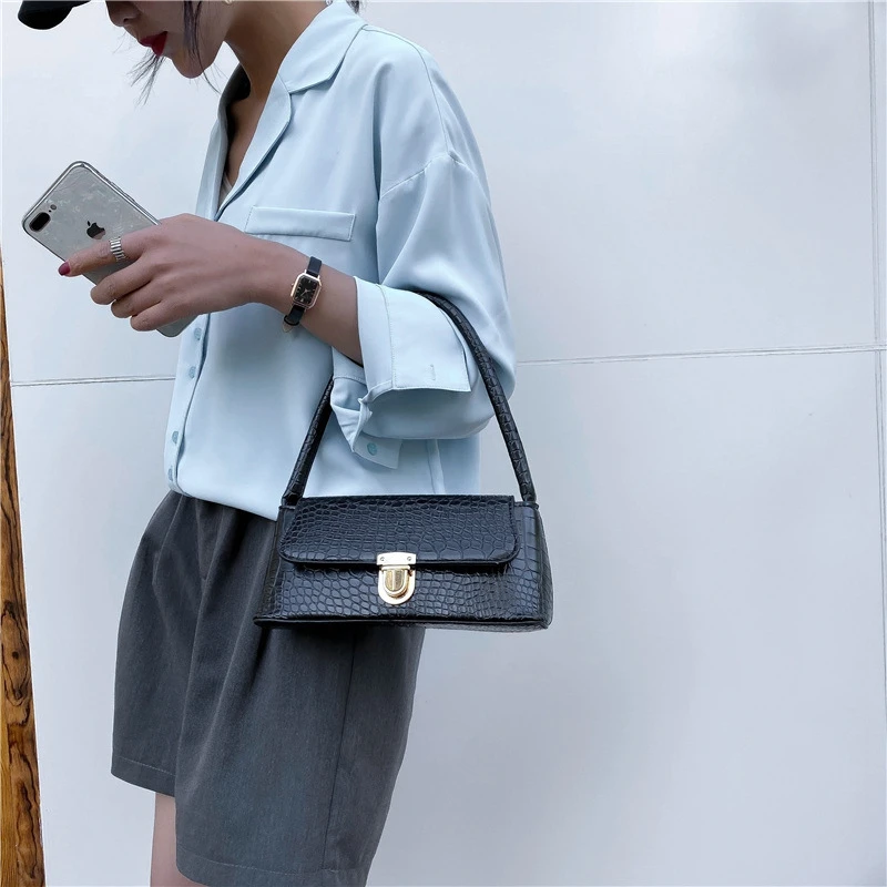 Fashion Women Handbag PU Leather Shoulder Pouch Female Casual Tote bag for Ladies Trendy Exquisite Underarm Bag