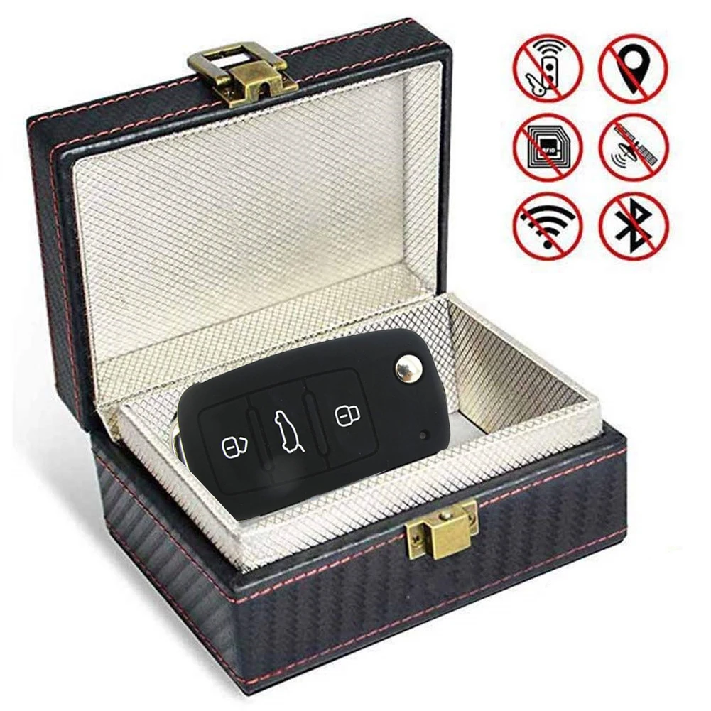 

Car Key Faraday Box Cage Anti Theft Car Keyless Signal Blocker Security RFID Faraday Key Fob Protector For Car Phone Bank Card