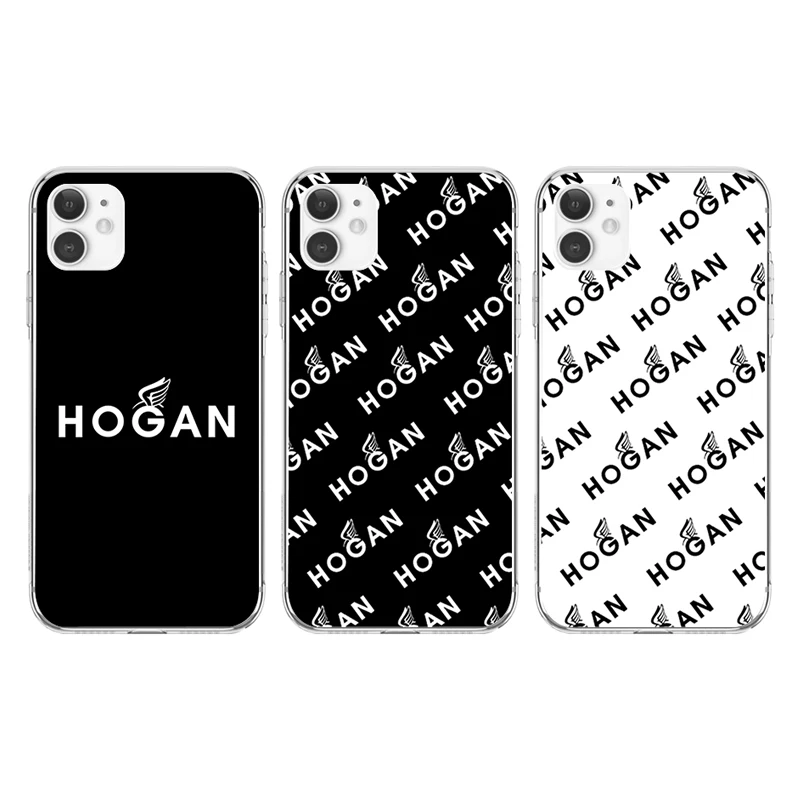 

HOGAN Fashion Brand Phone Case Transparent for IPhone 13 12 11 Pro Max Mini XS XR 8 7 6 6S Plus X SE2020 TPU Cover