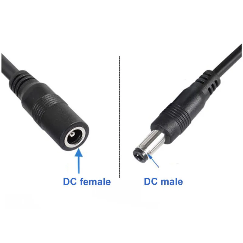 Фото 1 м USB 2.0 «папа» на 2-контактный разъем постоянного тока «папа» «мама» «папа» 22awg 3A штекер 5,5x2,5 мм Шнур питания адаптера Разъем Strip W1 №4