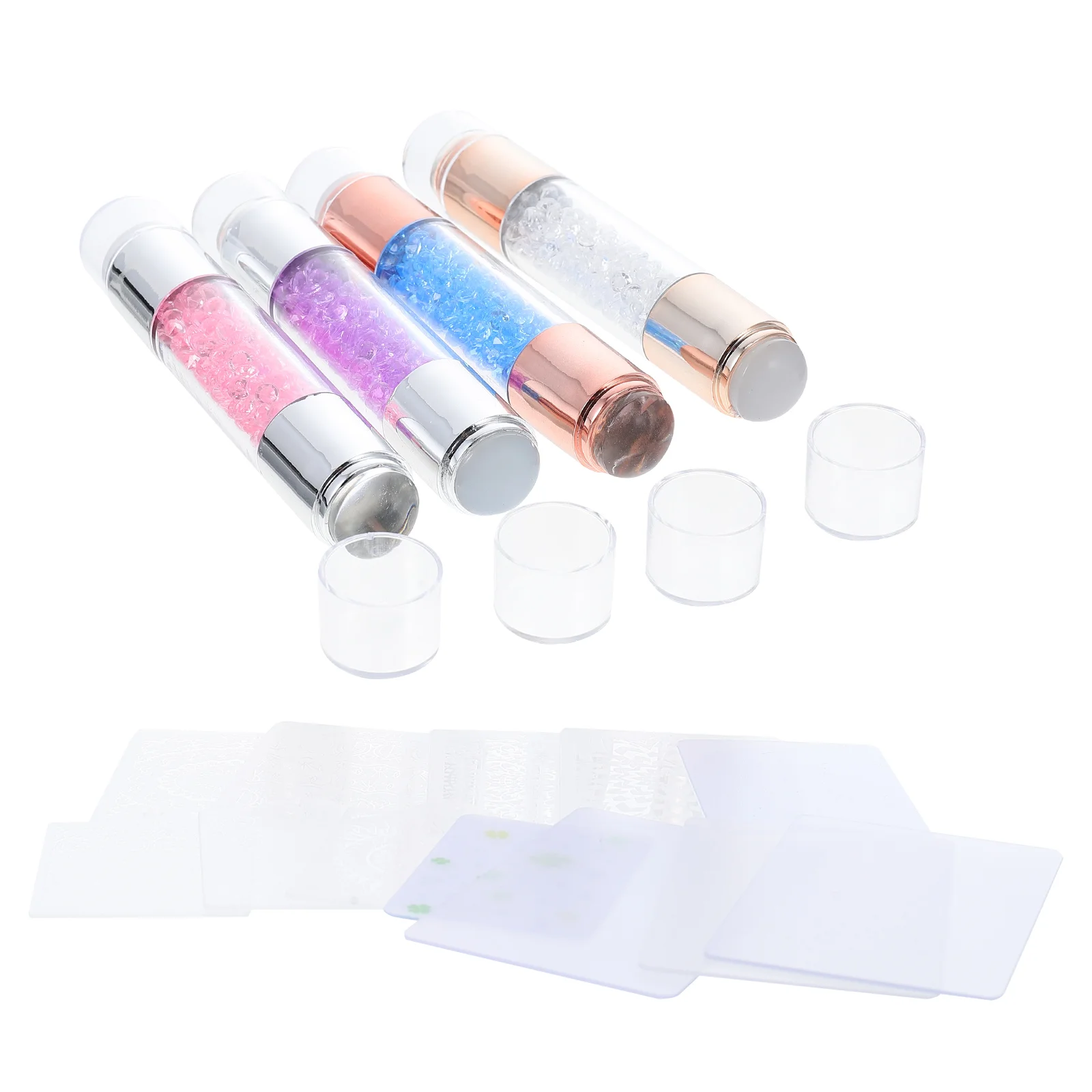

Nail Stamper Stampingart Jelly Nails Beginners Plates Clear Rubber Silicone Suppliesstencils Manicure Scraper