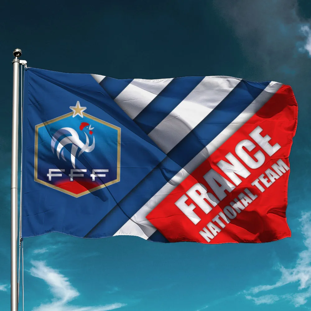 

France National Team Flag Waterproof World Football Club Banner Outdoors Decor Garden Decoration Hold Cheer Support Backdrop