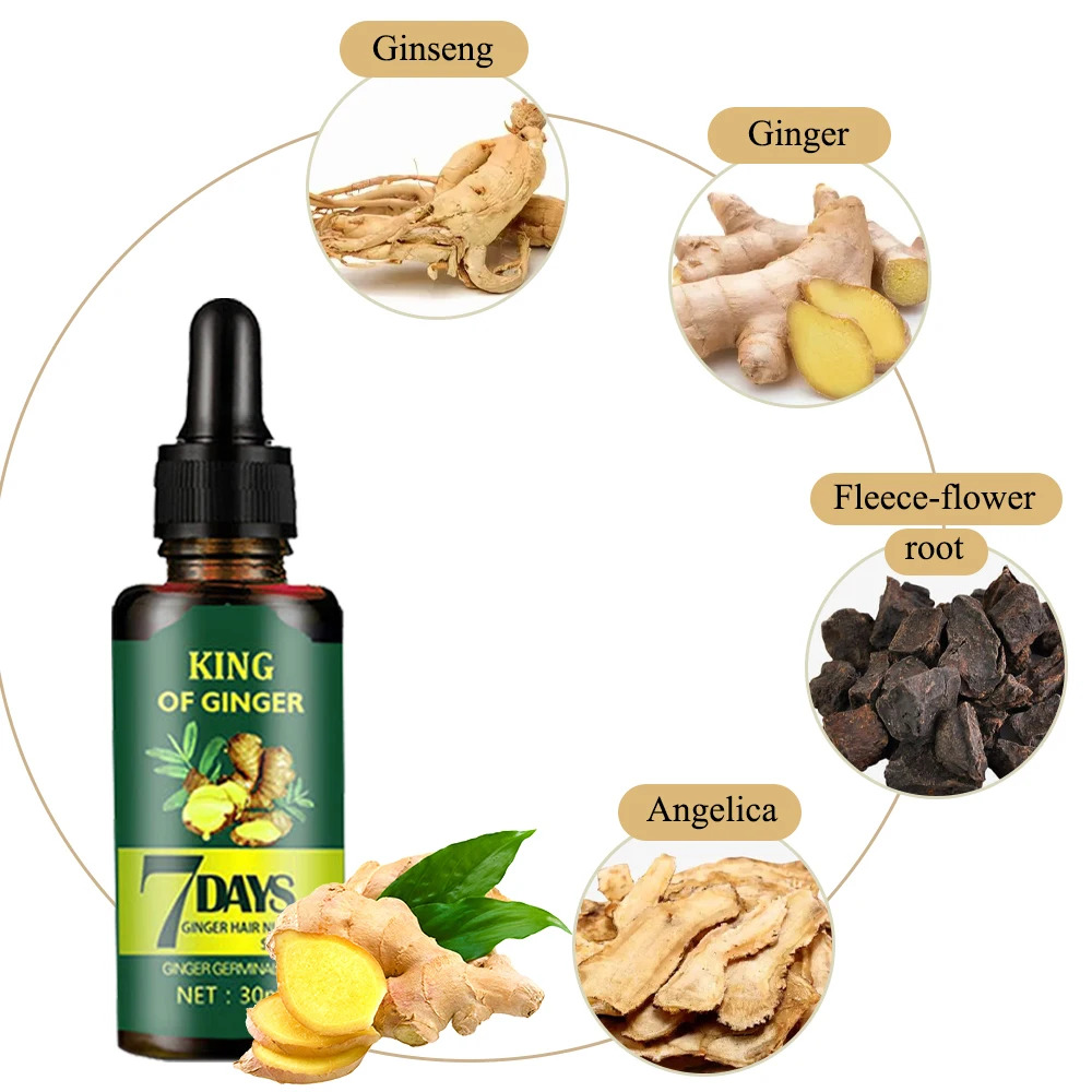 Сыворотка для роста волос Ginger эфирное масло Питательная Жидкость смягчения и