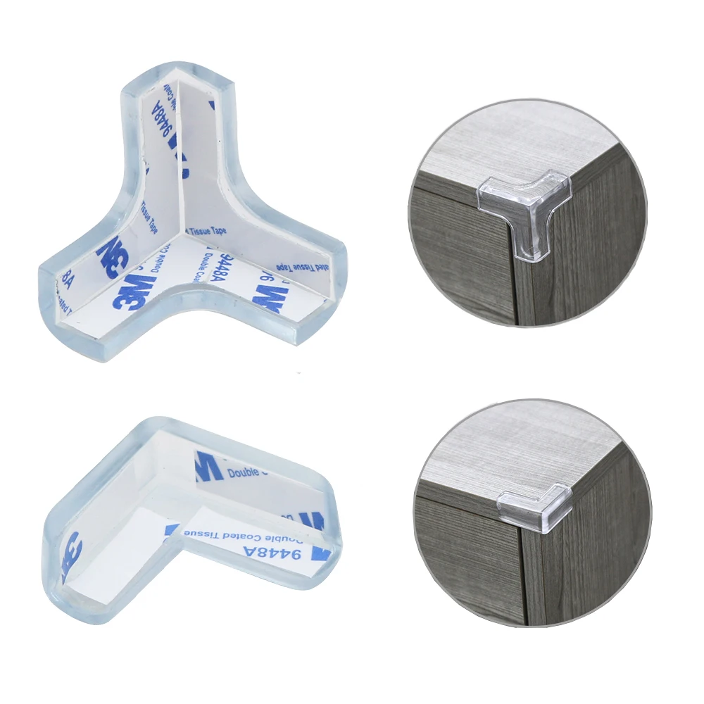 

12 шт., силиконовые накладки на углы стола для безопасности детей