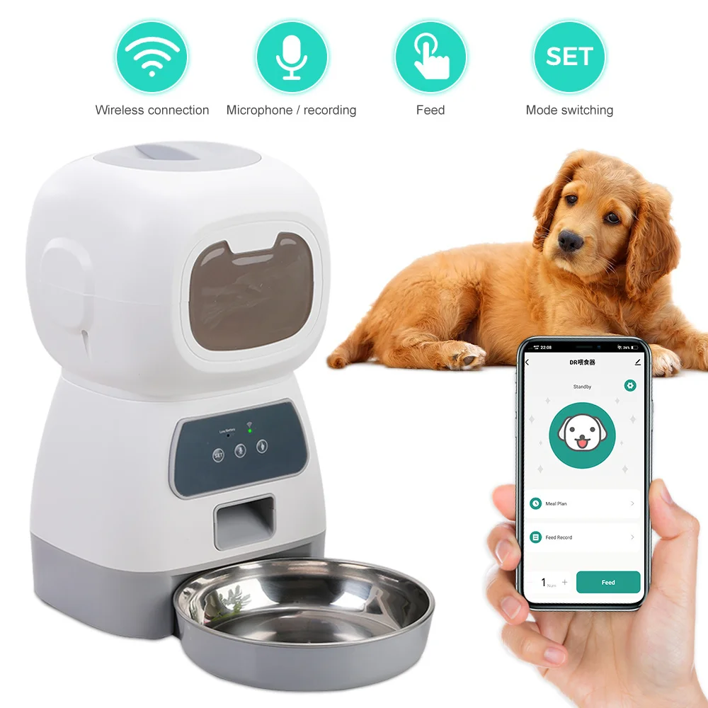 

3/4.5/6L Tuya APP Smart Pet Feeder Cat Automatic Feeder WIFI Voice Timing Quantitative Food Dispenser For Dog Feeding Supplies