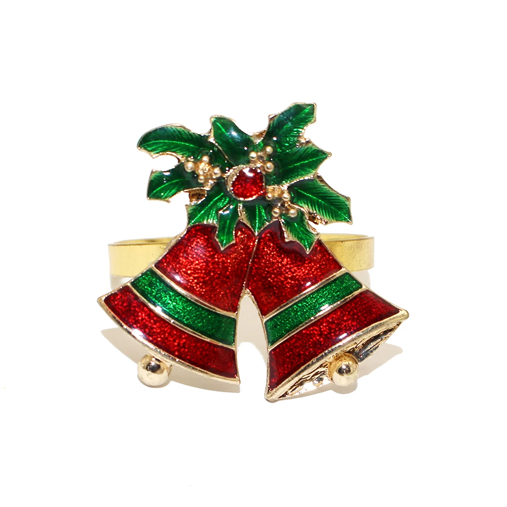 Рождественские кольца для салфеток Dvianna золотого цвета