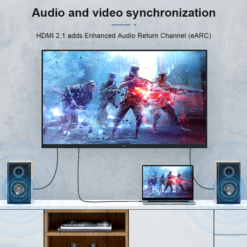 8K HD высокоскоростной 2 1 HDMI 8K/60Hz 4K/120Hz 48Gbps совместимый волоконно-оптический кабель