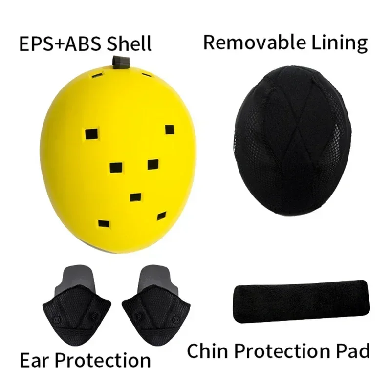 Детский лыжный шлем 2025 зимние защитные цельнолитой шлемы для сноуборда