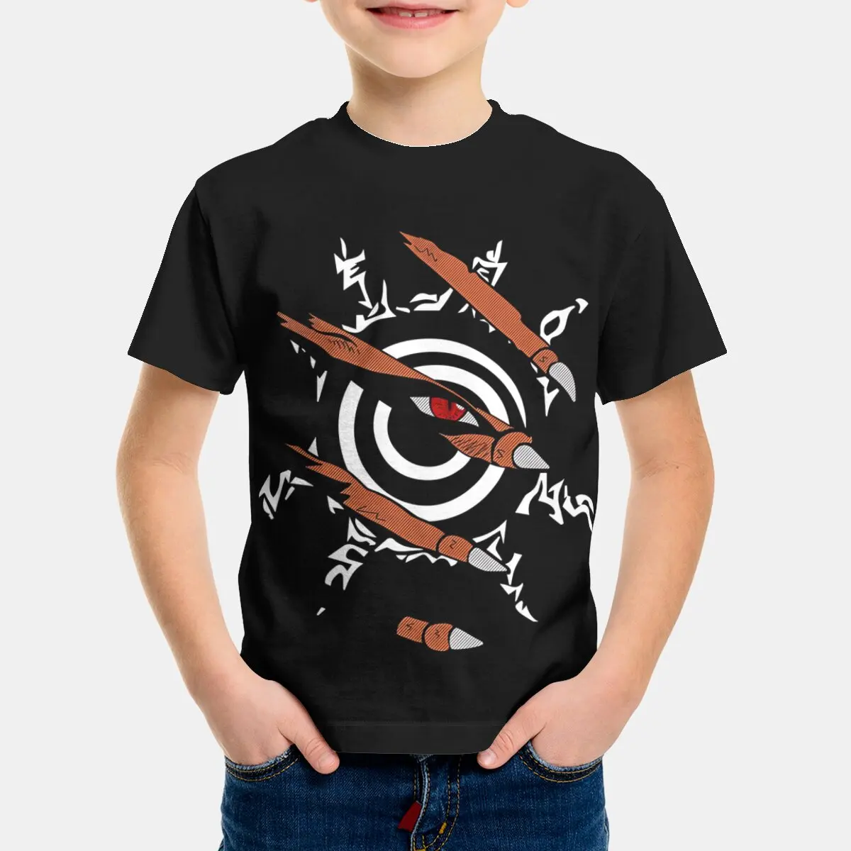 Горячая детская одежда с принтом аниме для детей от 5 до 14 лет мужская уличная