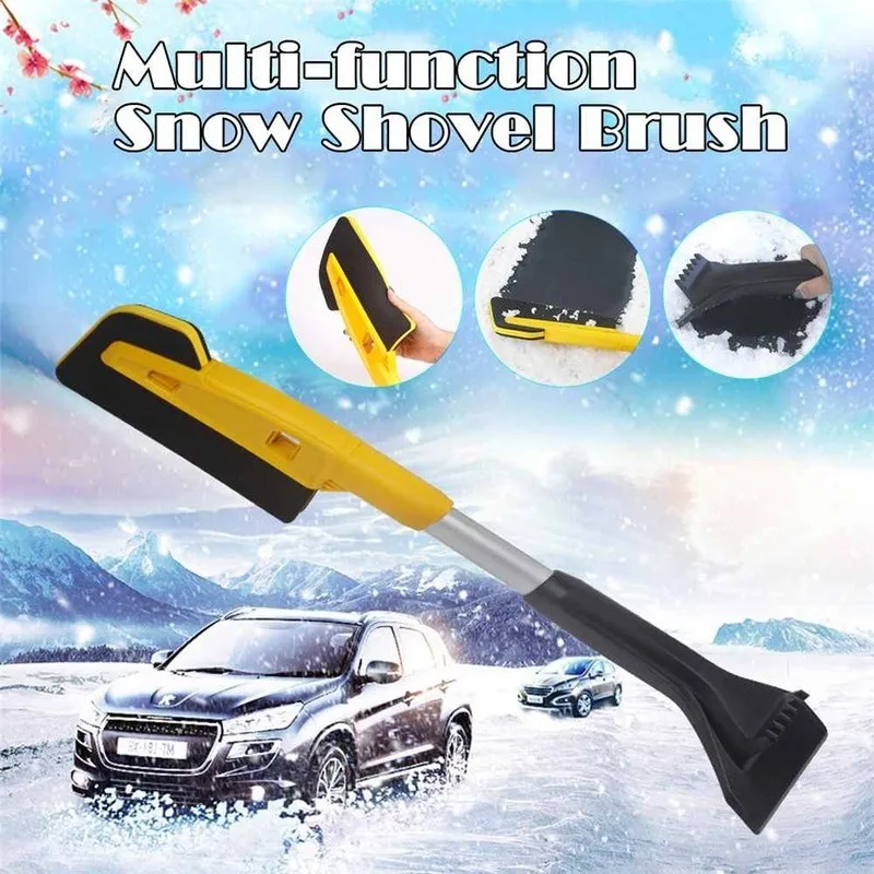 

Ice Scraper For Car Glass Snow Shovel Long Rod Deicing Ice Sweep Tool Auto Snow Removal Brush Scrapper Winter Car Accessories