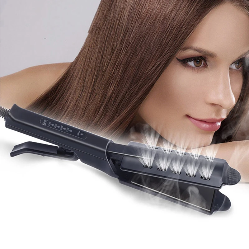 

Hair Straightener Wet Dry Using Professional Steam Hair Straightener Ceramic Flat Iron For All Hair Types