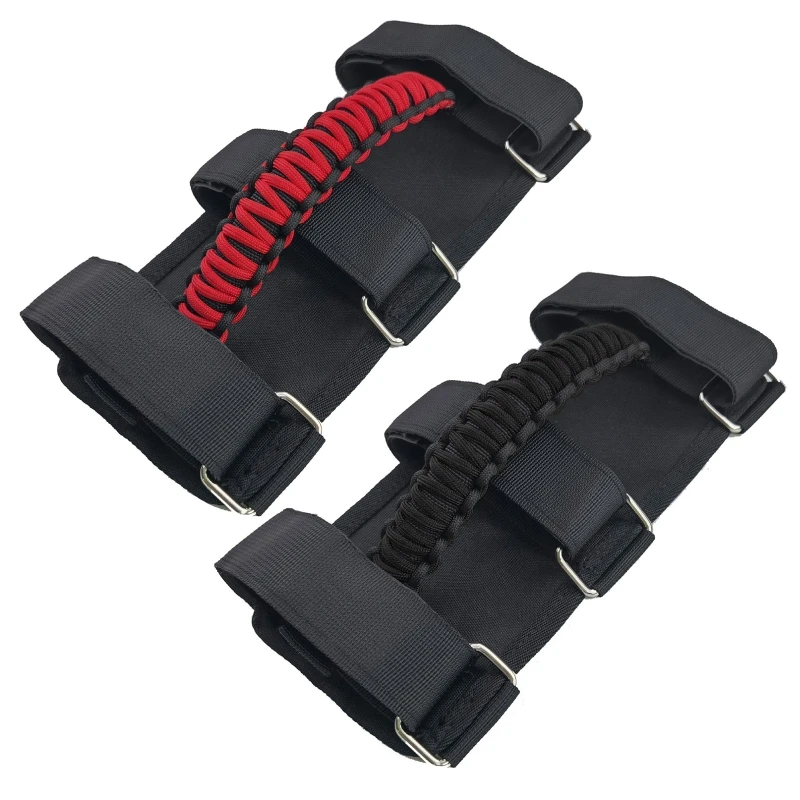 

G99F Door Pull Rope Roof Grab Handle Roll Bar Grip Strap for jeep-Wrangler YJ JK TJ