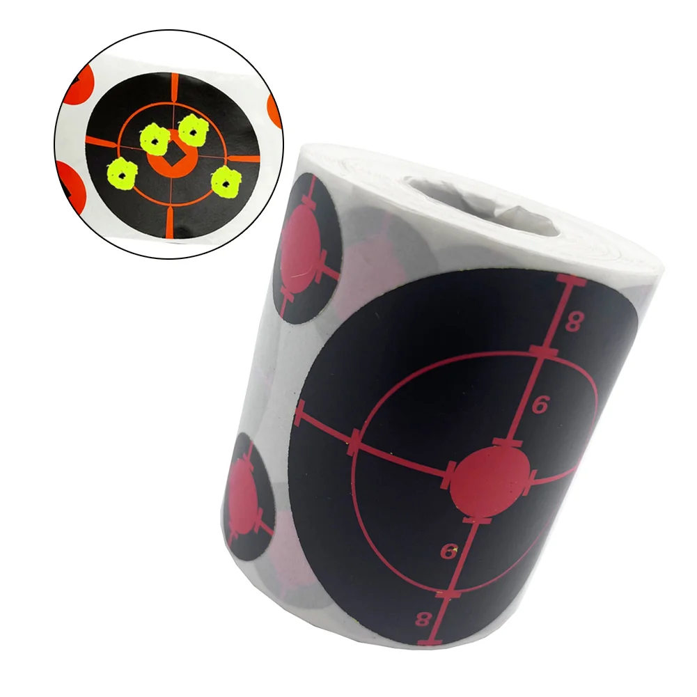 

200pcs/Roll Splatter Targets 3 Inch Self Adhesive Reactive Paper Target Stickers Durable For Archery Bow Hunting Training Target
