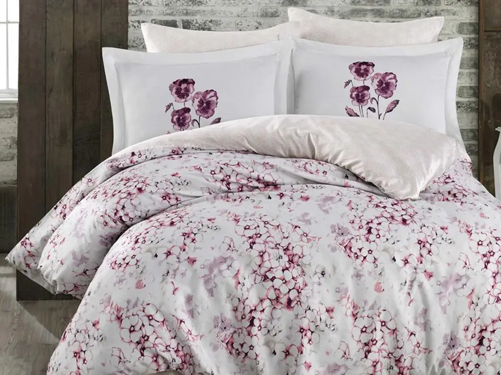 

Jimena cotton satin double duvet cover set pink