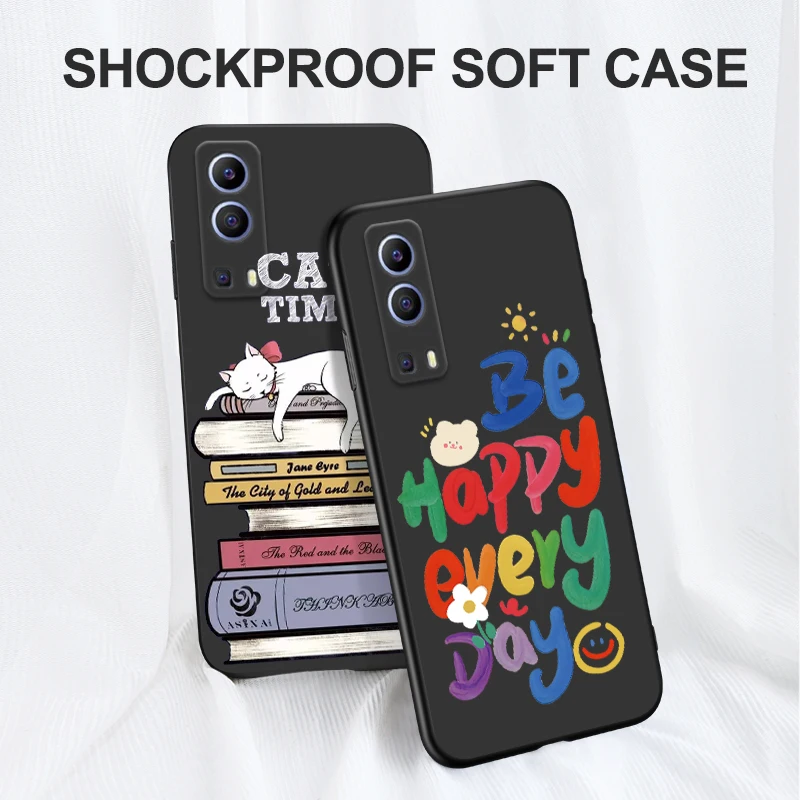 ДЛЯ vivo Y72 Y52 5G чехол Мягкая задняя крышка для V2041 телефонные чехлы vivoY72 Y 72 черный