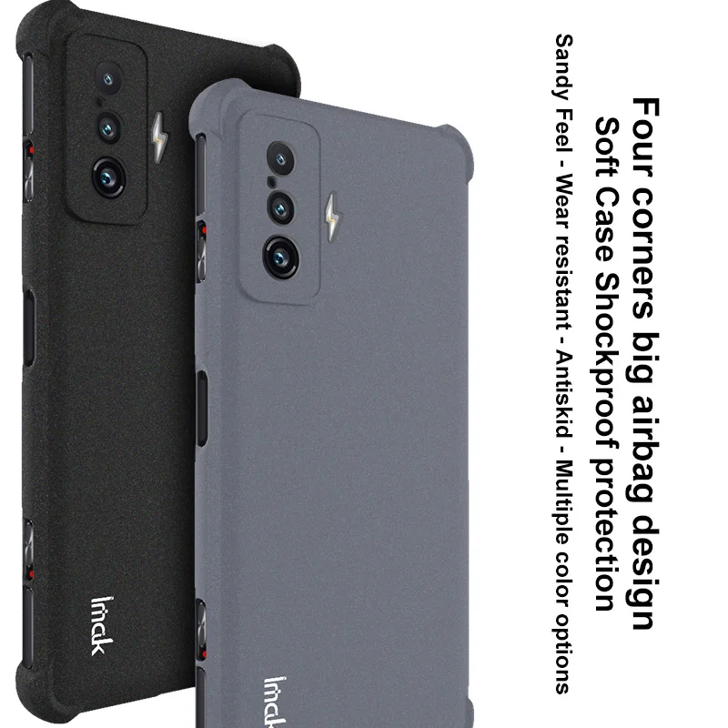 

Матовый черный чехол Imak из ТПУ для Xiaomi Redmi K50, игровая Противоударная защитная крышка, подушка безопасности, дизайн углов с защитой экрана