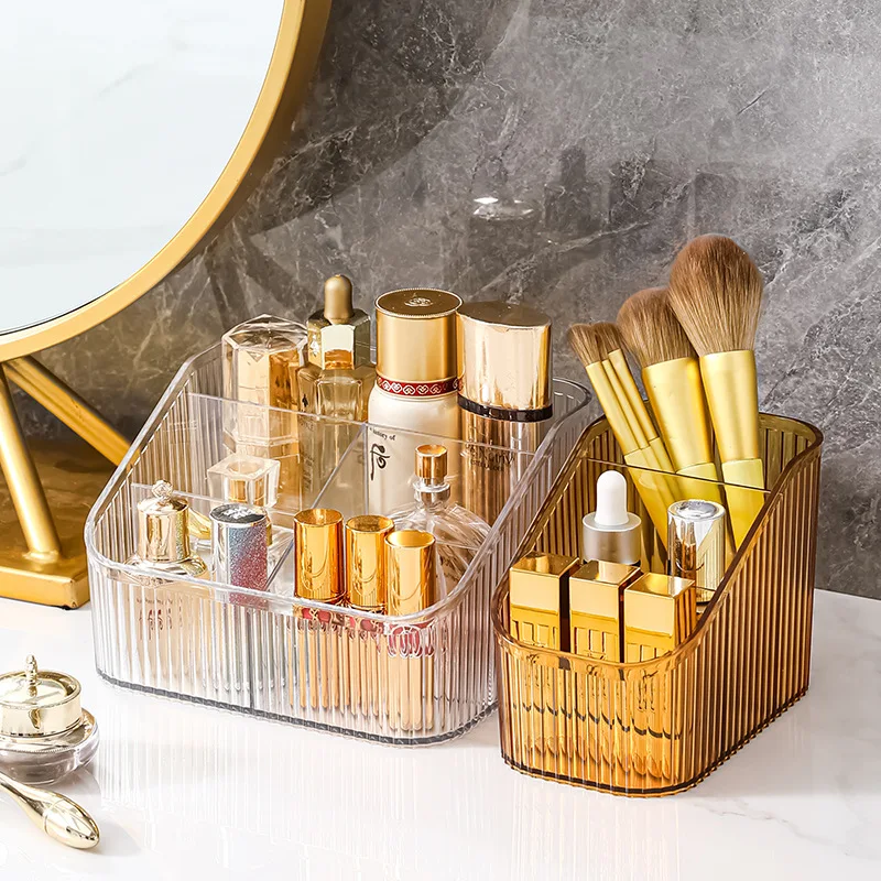 Desktop Cosmetics Storage Box Brushes Makeup Organizer Case Lipsticks Box Pencil Pens Jewelry Container Bathroom Accessories