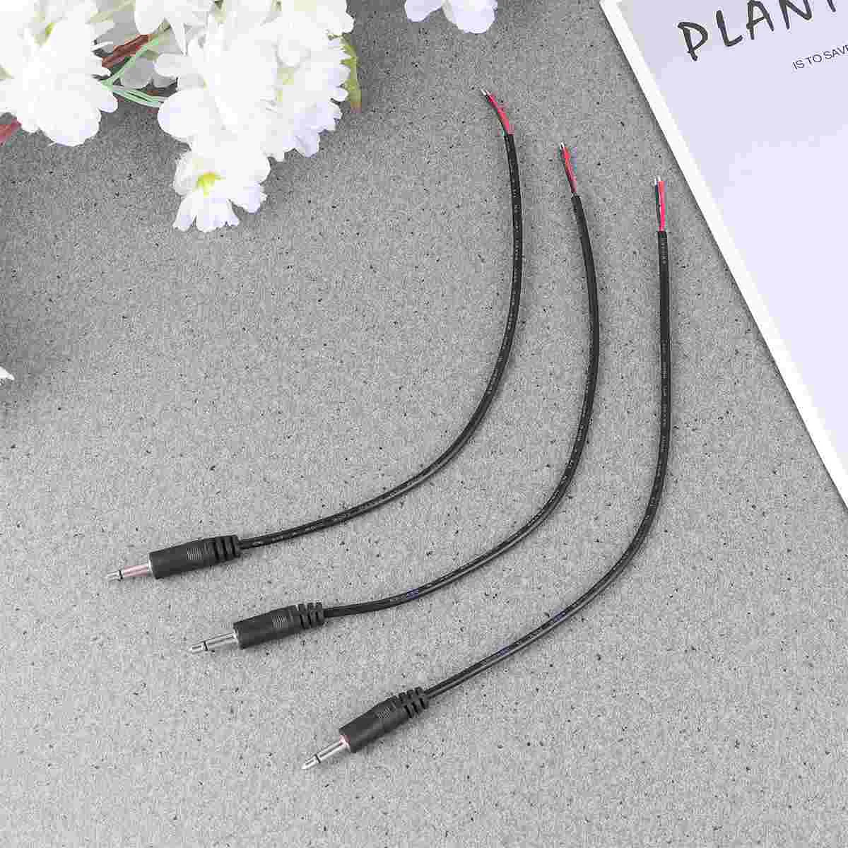 

5Mm Audio Cable Jack Plug Wireopen End Bare Headphone Speaker Connector Male Mic Converter Adapter Female Repair Kit Mono